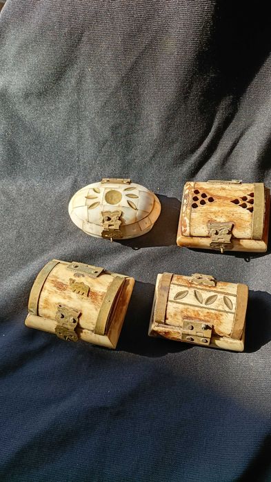 colectie cutii os lucrate manual 13 buc