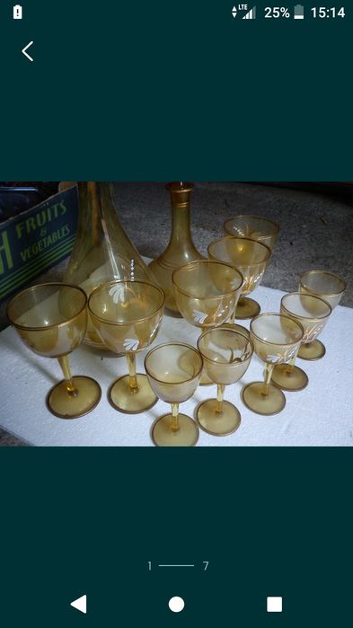 Cristal rosu pahare