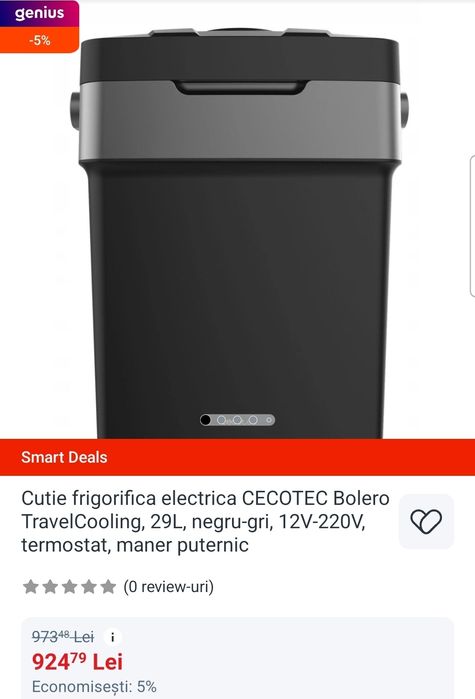 Vând cutie / lada frigorifica auto electrica CECOTEC bolero 29L
