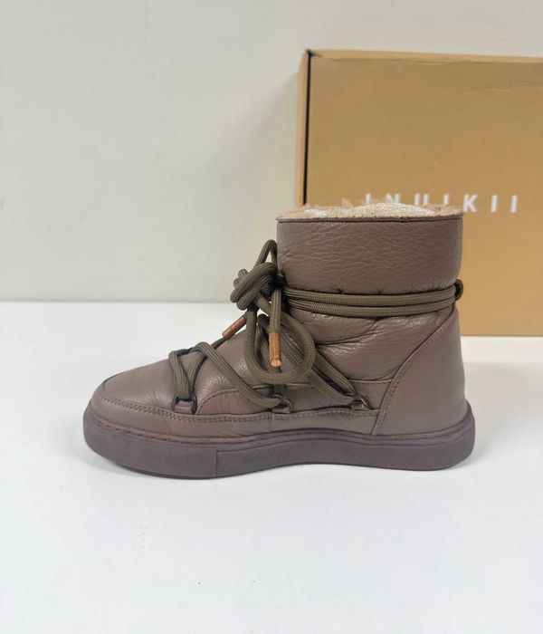 Дамски апрески INUIKII Classic Full Leather (Таупе/Кафяви) - Размер 38 (24 см стелка)