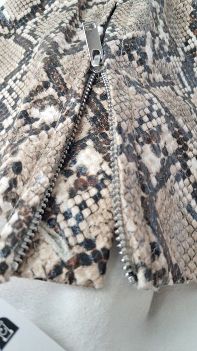 Pantaloni drepti snakeskin