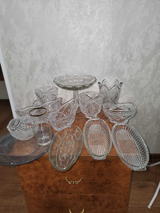 Советский хрусталь ваза/салатник/конфетница/селедочница винтаж СССР
