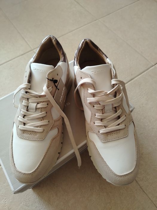 Страхотни дамски сникърси Tamaris – естествена кожа и велур