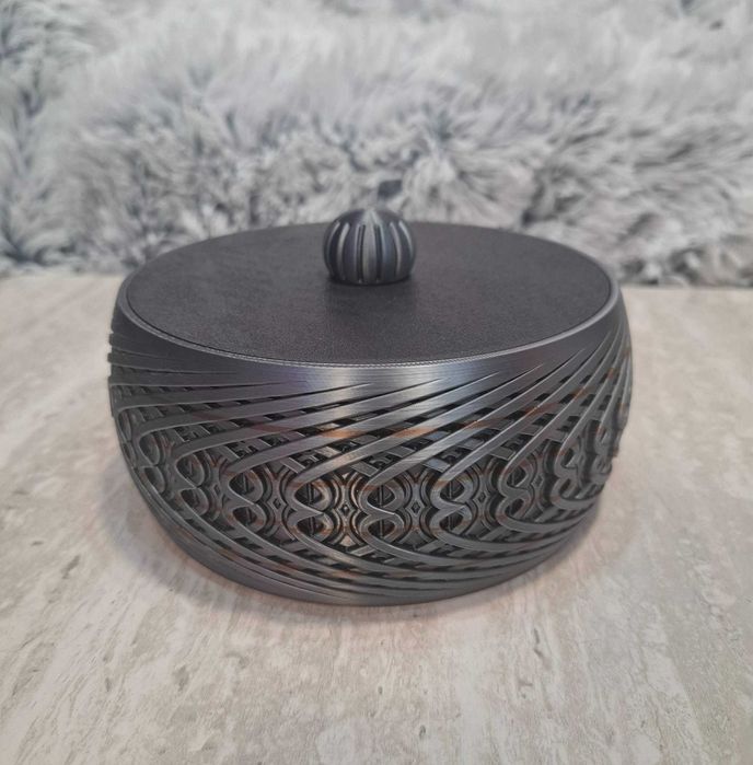 Cutie decorativă cu capac – print 3D, design modern