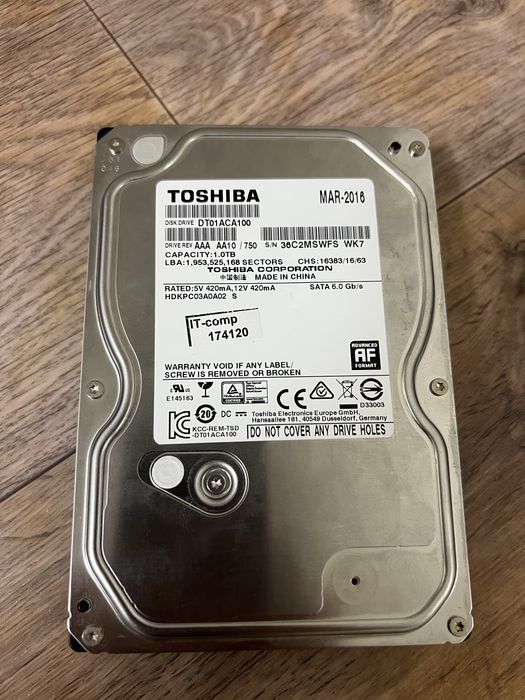 HDD Toshiba 1000gb