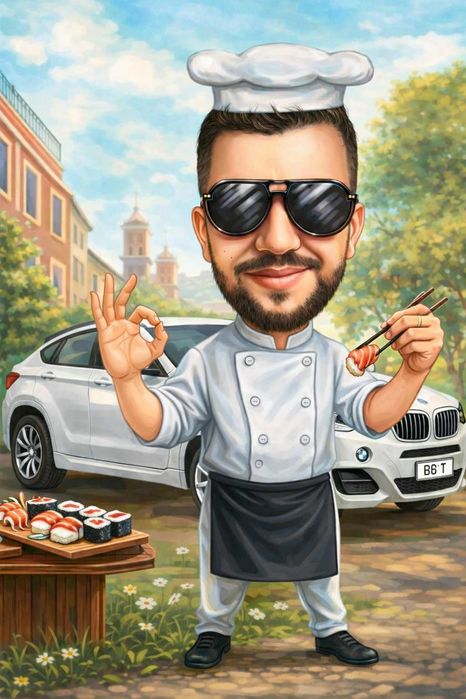 Персонализиран подарък Карикатура / Шарж по снимка Оригинален подарък