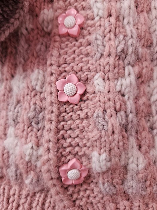 Ръчно плетена жилетка 3/4 годинки