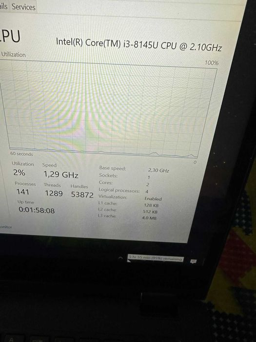 Lenovo Gen 8 I3 8145U Touch Screen 14 inch 8 GB Ram 256 SSD Baterie 4-5H
