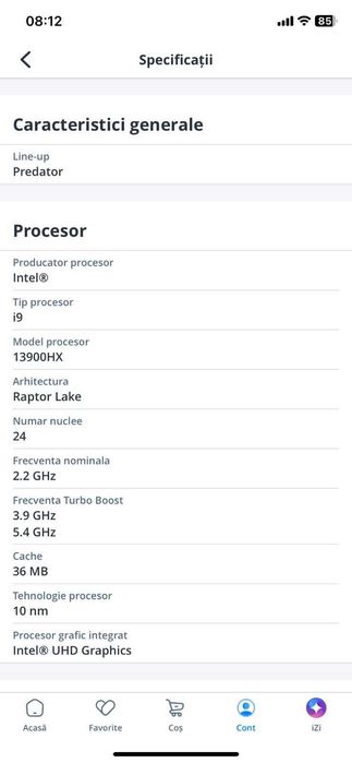 Laptop gaming Acer Predator Helios Neo I9