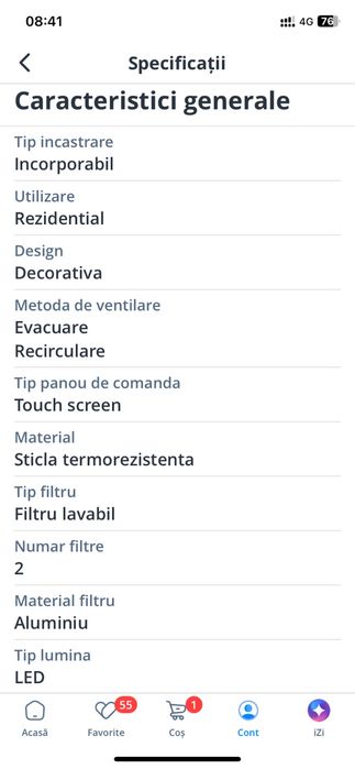 Hota incorporabila decorativa Heinner