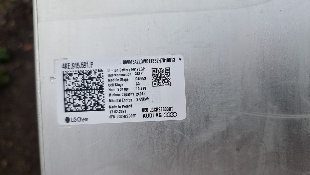 Audi e tron baterie litiu ion 25kwh