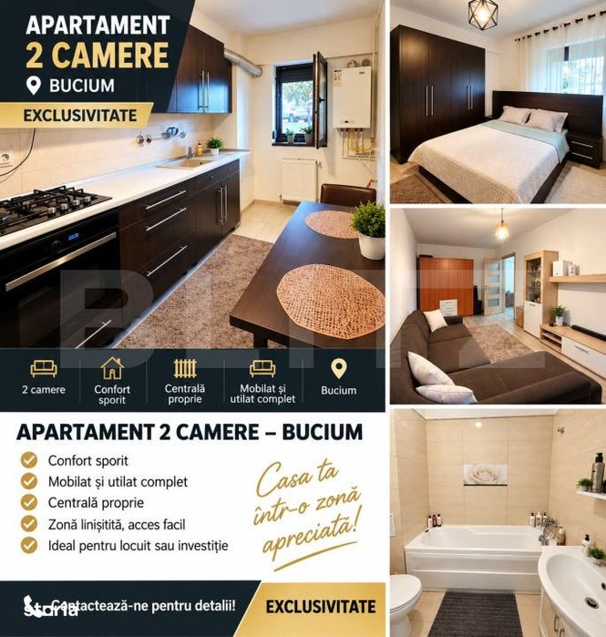 Apartament 2 camere, 50 mp, zona Bucium - Exclusivitate — fotografia 1