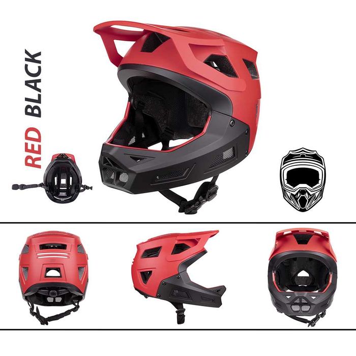 Кросова каска DROP, Full Face, Олекотена, Сертифицирана - Вело, Скутер