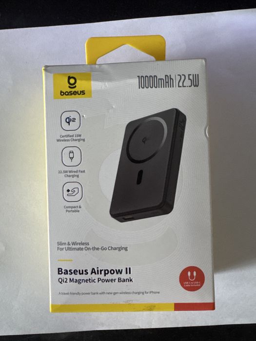 Baterie externa Baseus Qi2 MagSafe 10.000 mAh NOU SIGILAT