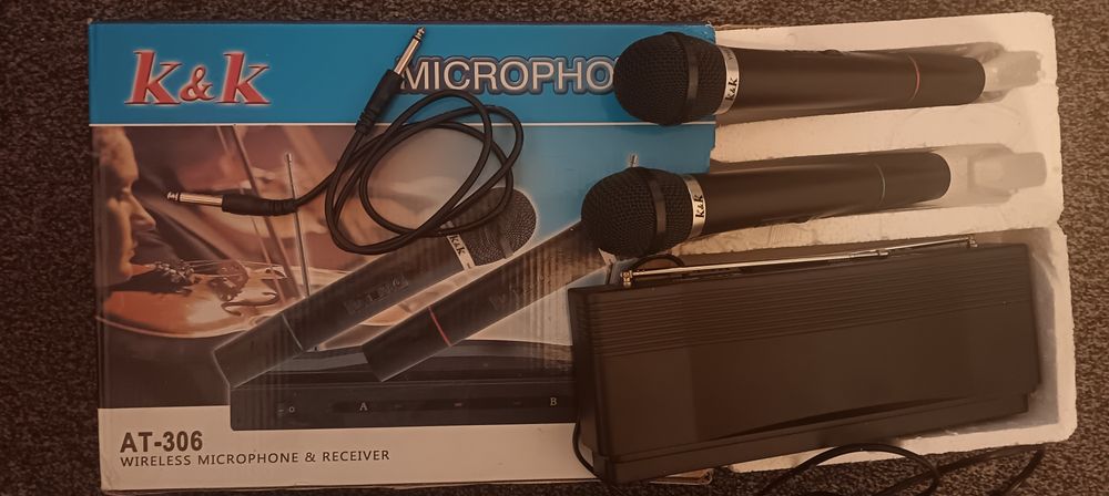 Microfoane wireless 2 bucăți noi k&k
