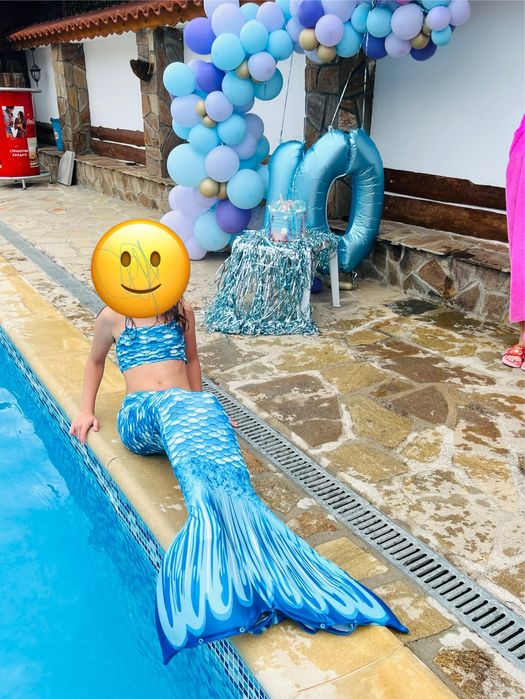 Детски бански на русалка УНИКАЛЕН за 9-10 години