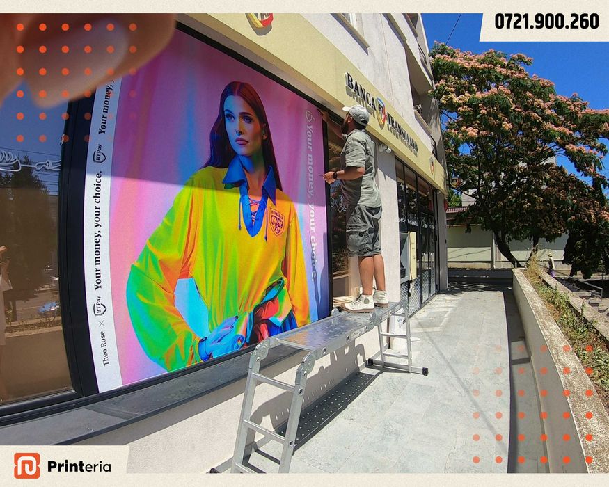 Colantări spații comerciale, window graphics, inscripționări auto