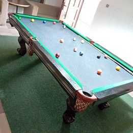 postav masa de biliard / panza schimb cosuri si mante cauciuc