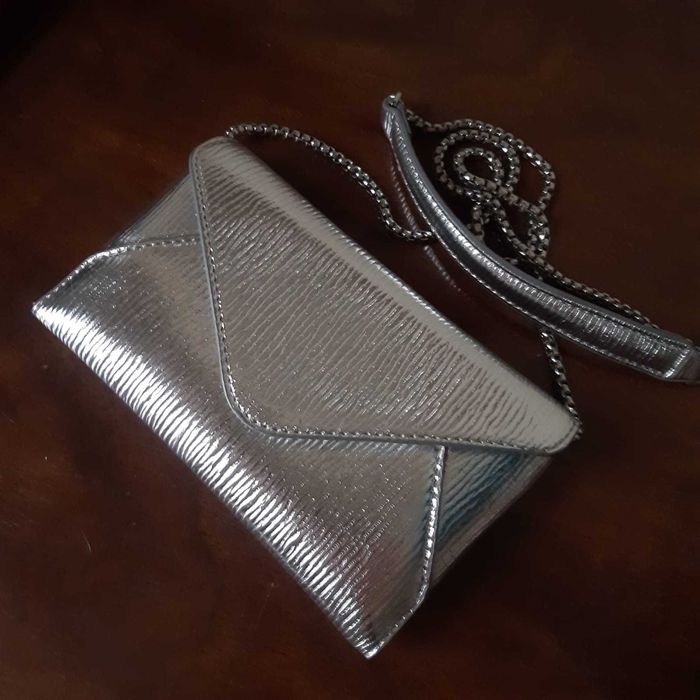 Poseta plic, argintie Zara