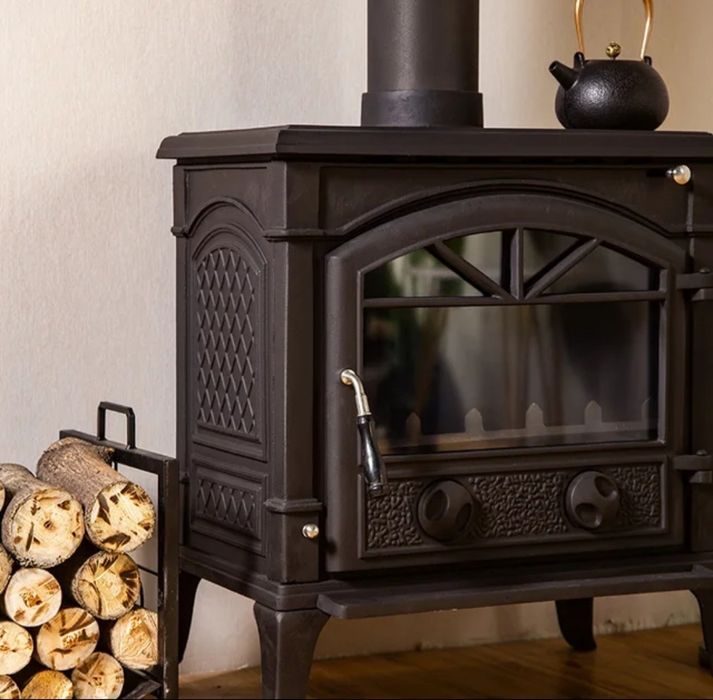 Печь камин чугунная