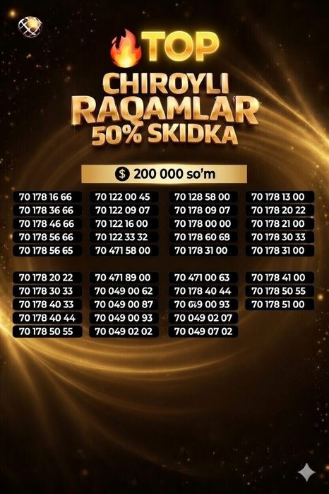 Chiroyli raqamlar Aksiya