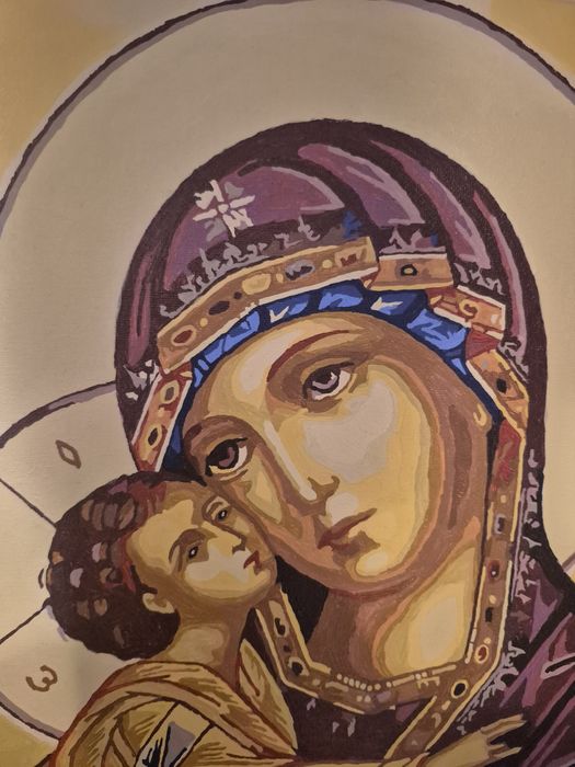 Icoana pictată Fecioara Maria și Pruncul