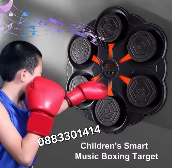 Бокс машина музикална със светлина , 6 мишени, ръкавици