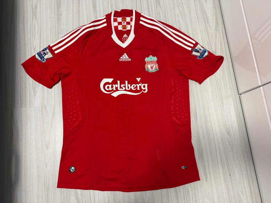 Adidas Liverpool Home Shirt 2008-10 Kuyt''оригинална мъжка тениска Л р