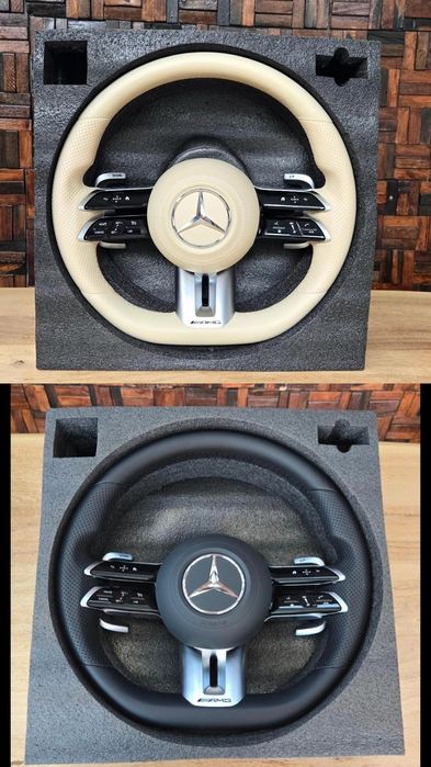 Volan Mercedes AMG  din Piele model 2025 compatibil 2008-2025