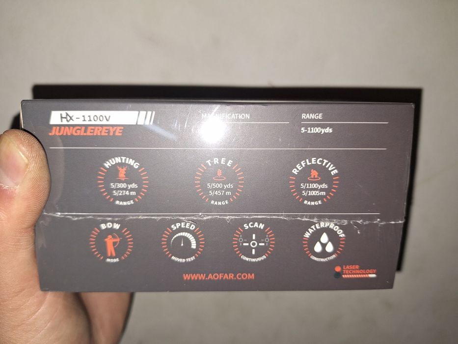 Далекомер Aofar-HX-1100V. Обхват до 1000м. (Три режима)