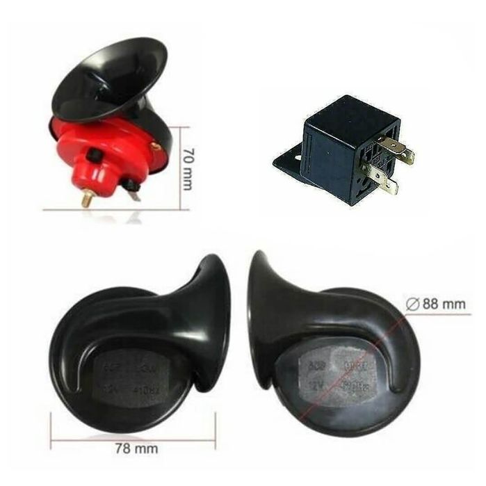 Тромба, клаксон тип охлюв , два пина, 12v за автомобил, джип, бус и др