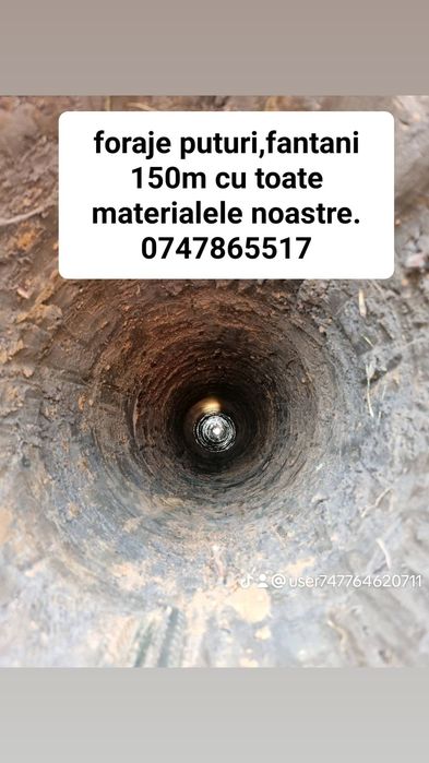 Foraje puturi de apa ,piloni de susținere .