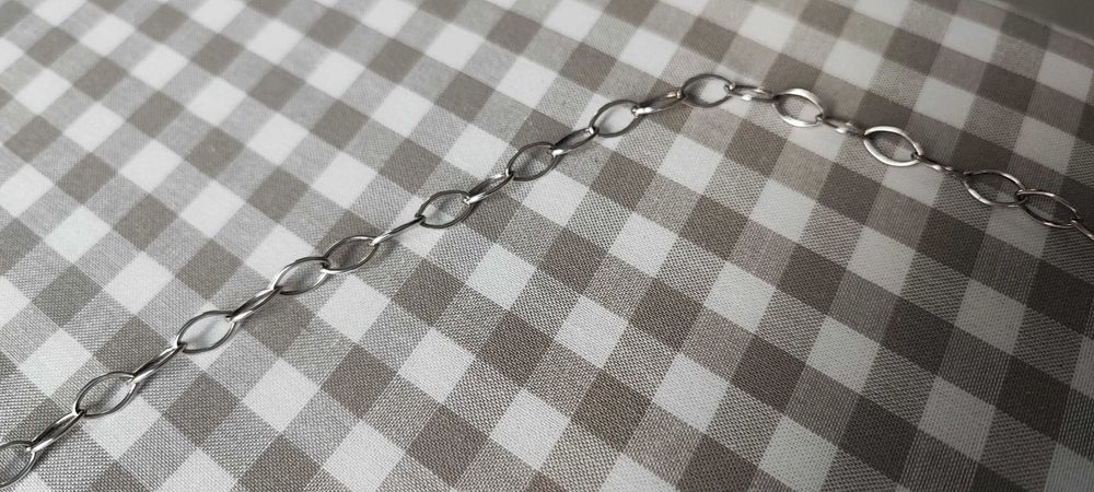 Сребърно родирано колие с естествен камък 55.76 грама / проба 925