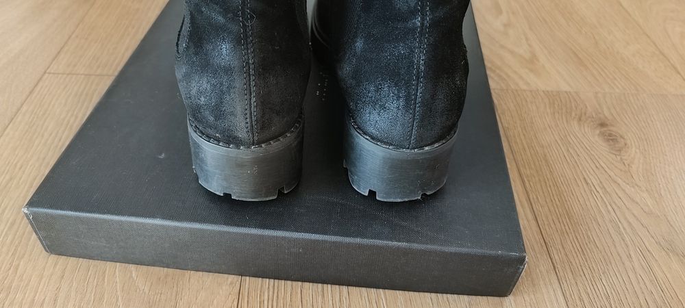 Ghete Musette Toujours negre, piele