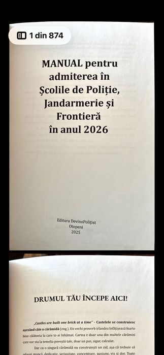 Manul pentru admiterea în școlile MAI