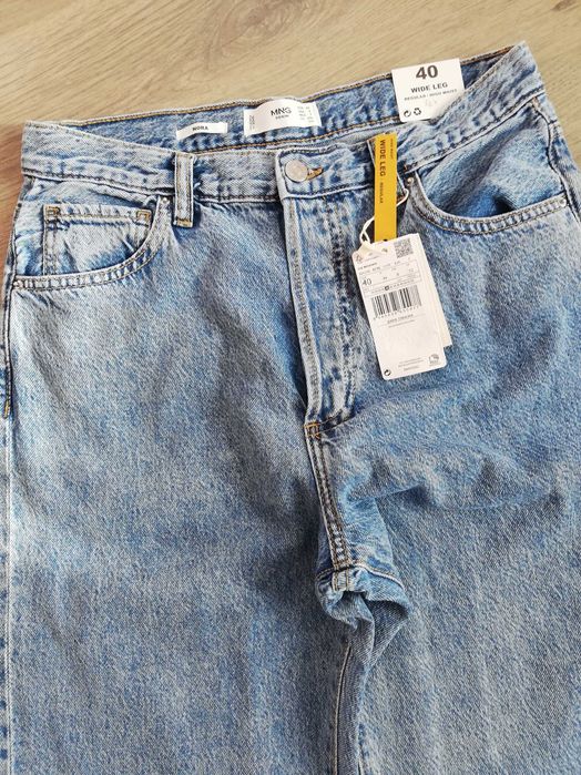 Дънки Mango висока талия