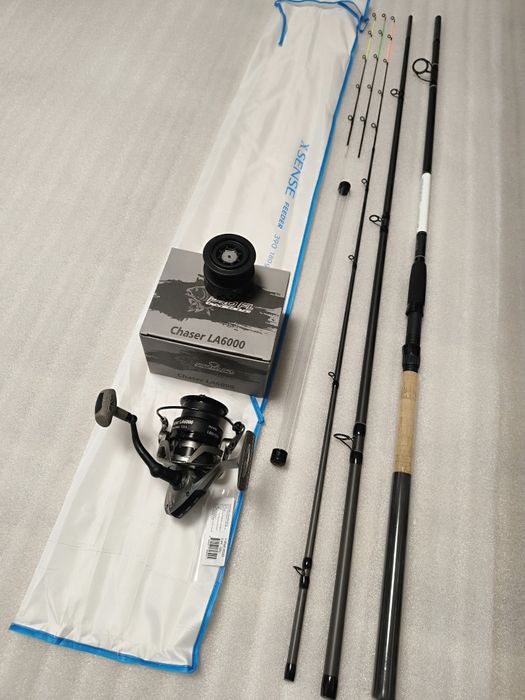 Feeder ROBINHAN X SENSE 3.90m 180g + Mulineta PRO FL CHASER LA6000 NEW