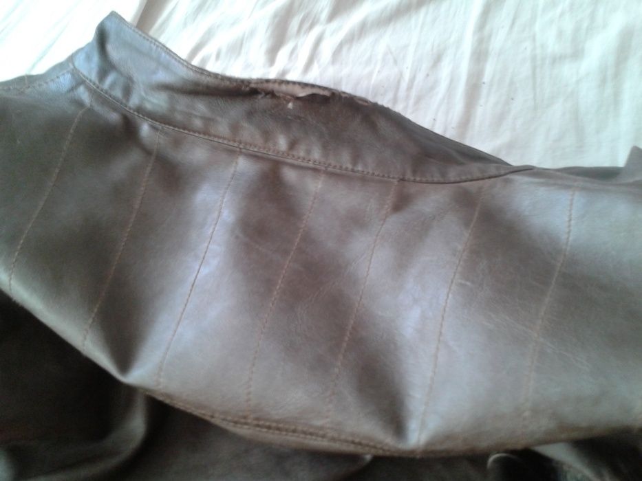 Geaca Angelo Litrico uzata piele ecologica, maro, mar. L barbati