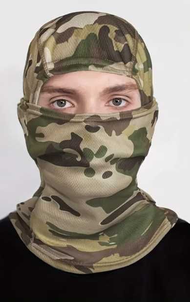 Маска Балаклава за Велосипед/Ски/ ЛОВ  - Камуфлаж "Зелени руини"
