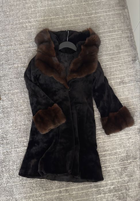 Норковая шуба с соболем