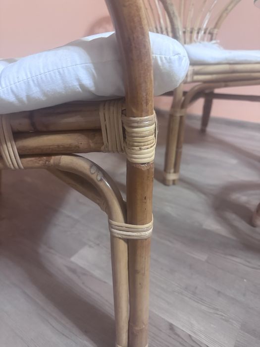 Маса с два стола от ратан