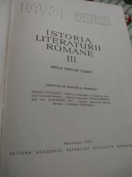 Istoria literaturii române vol.3