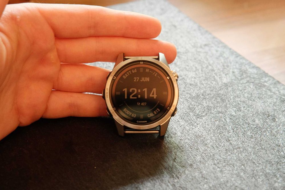 Garmin Fenix 7S Pro Solar, Silver/Graphite, 42mm