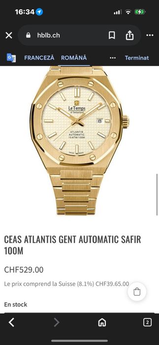 Le temps ceas de vânzare