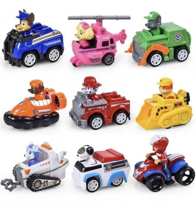 Set 9 mașinuțe Patrula cățelușilor