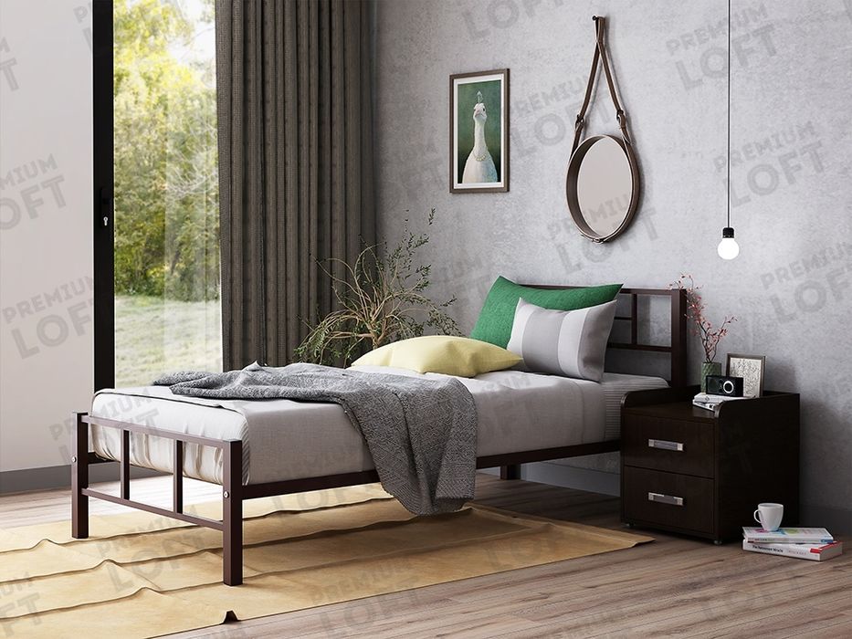 Кровать односпальная КН 700, матрас, Kravat, matras, loft uy va dacha