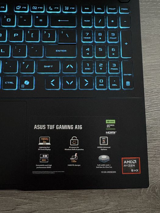 ASUS TUF A16 Ryzen 9 8940HX RTX 5060 32GB 1TB Garanție 2028