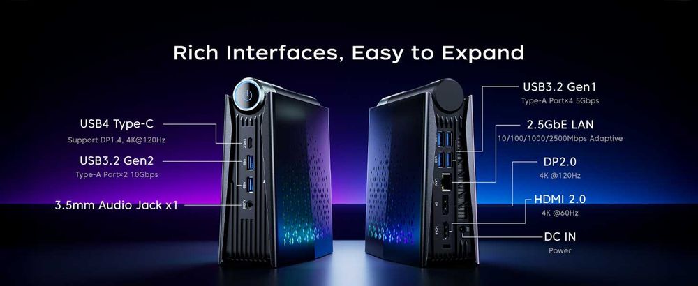 мини ПК на процессоре AMD Rizen 7 8745HS