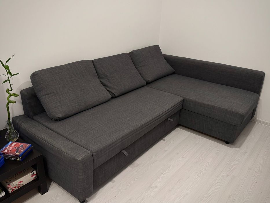 Colţar extensibil cu depozitare, Skiftebo gri închis. IKEA.