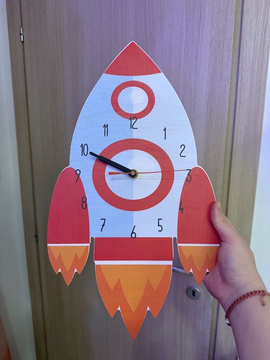 Ceas de perete “racheta” pentru copii, Little Nice Things